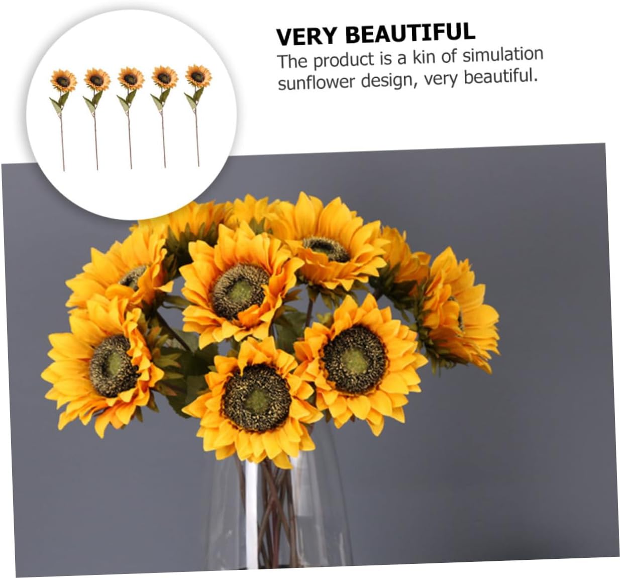 10 Pcs Artificial Sunflower Centerpiece Table Decor