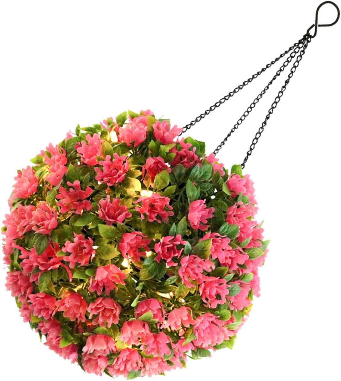 Solar-Powered Hanging Flower Ball for Outdoor Decor