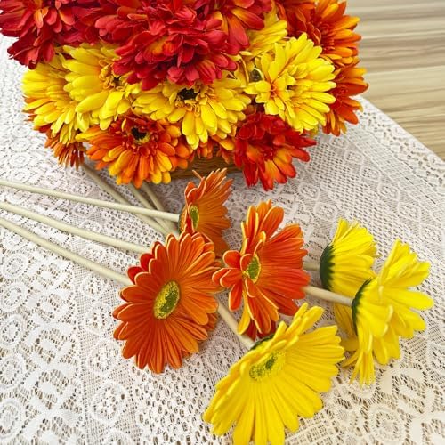Momiaday 26Pcs Artificial Flowers Bouquets for Home Wedding Decor
