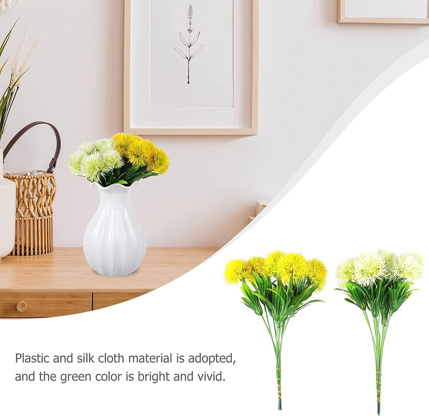 Artificial Flowers 10pcs Fake Bouquet Chrysanthemum Decor