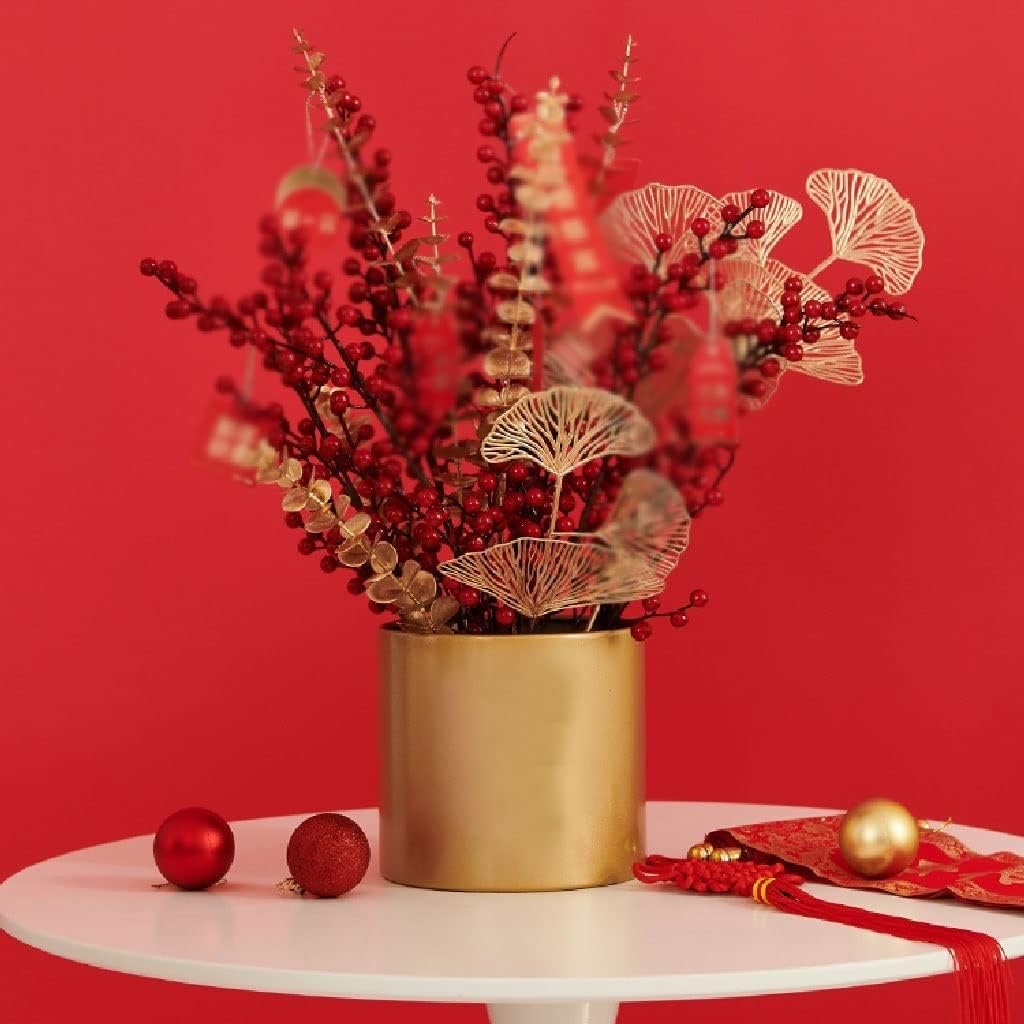 Artificial Holly Red Fruit Flower Set for Home Decor