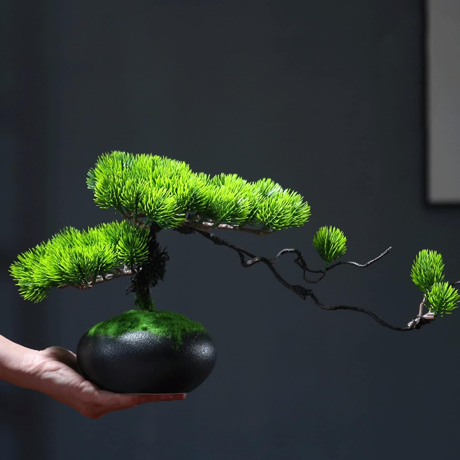 Artificial Pine Bonsai Tree - 8 Inch Decorative Display