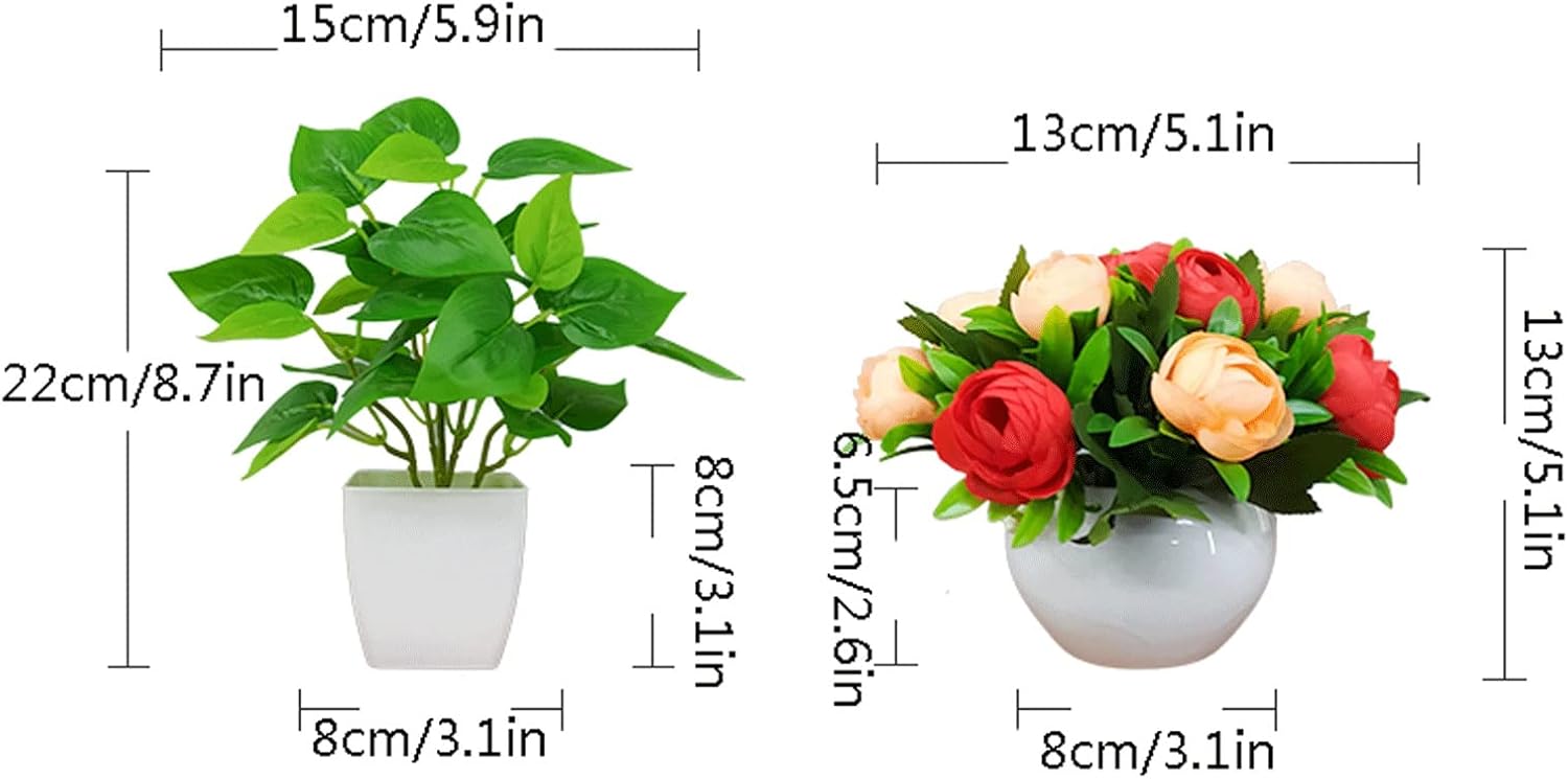 Fake Plants Artificial Mini Potted Plants for Decor