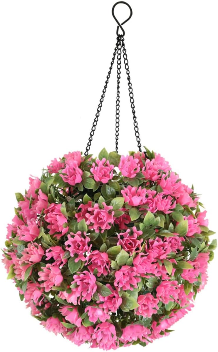 Solar-Powered Hanging Flower Ball for Outdoor Decor