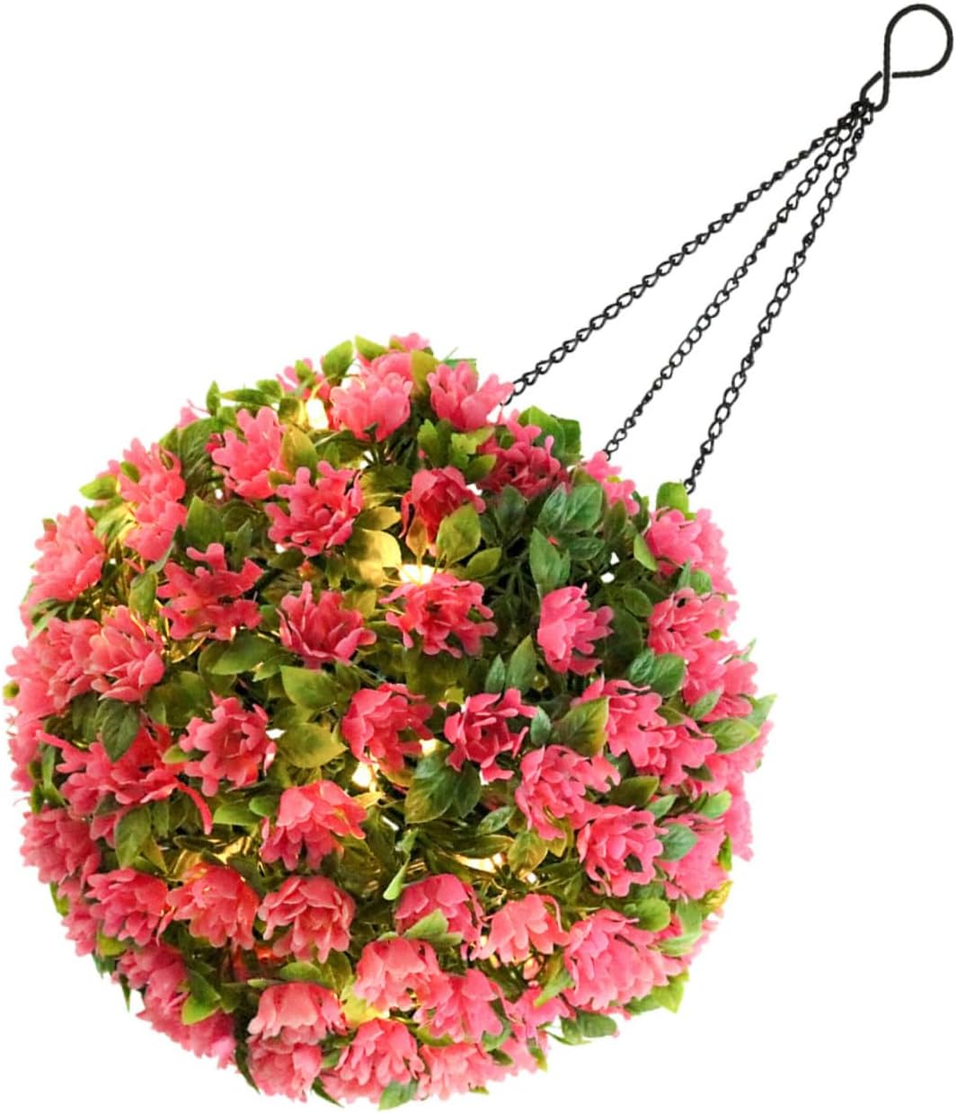 Solar Lighted Topiary Flower Ball for Outdoor Decor