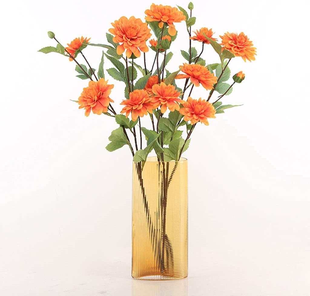 Dahlia Artificial Flower with Leaves 343in for Home Decor