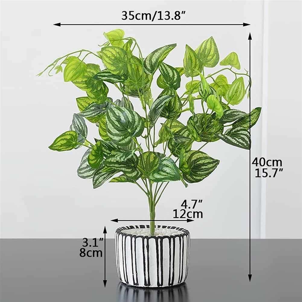 Artificial Plastic Plants with Ceramic Pots for Home Decor