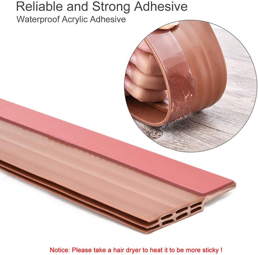 YEmirth 2 Pack Door Draft Stopper Brown 2in39in
