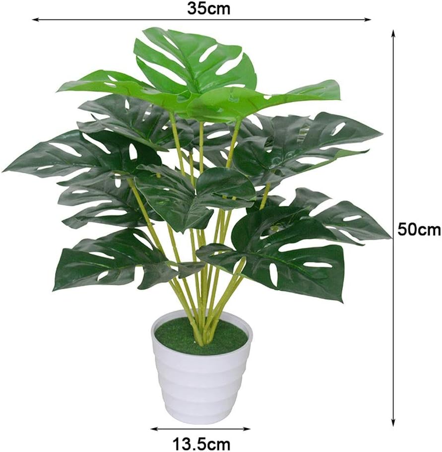 Vivid Artificial Green Plant with Decorative Pot for Home