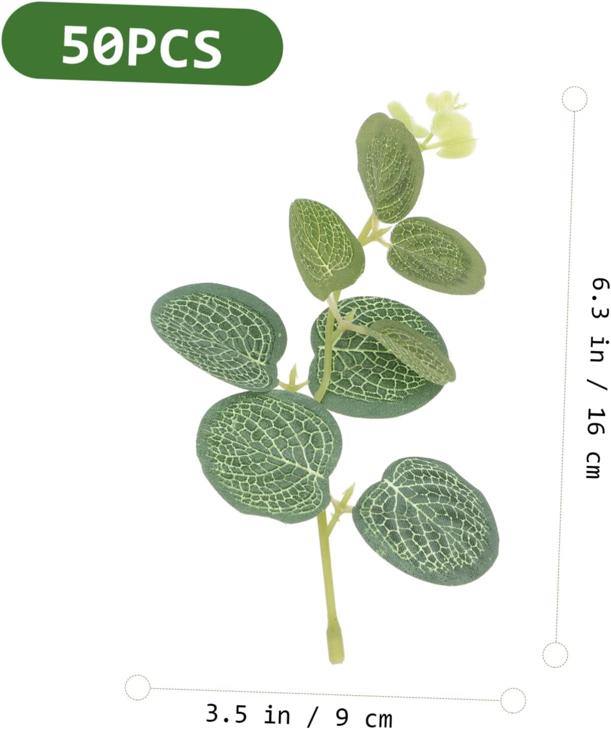 50pcs Fake Eucalyptus Leaves Artificial Branches Decorative Plant