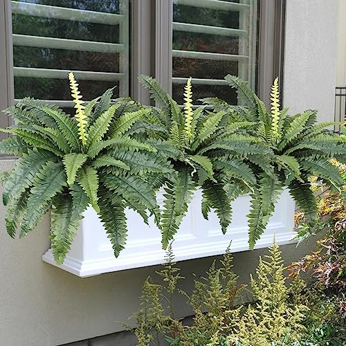 TOCHGREEN Artificial Ferns 2pcs Outdoor Decor 30 Diameter