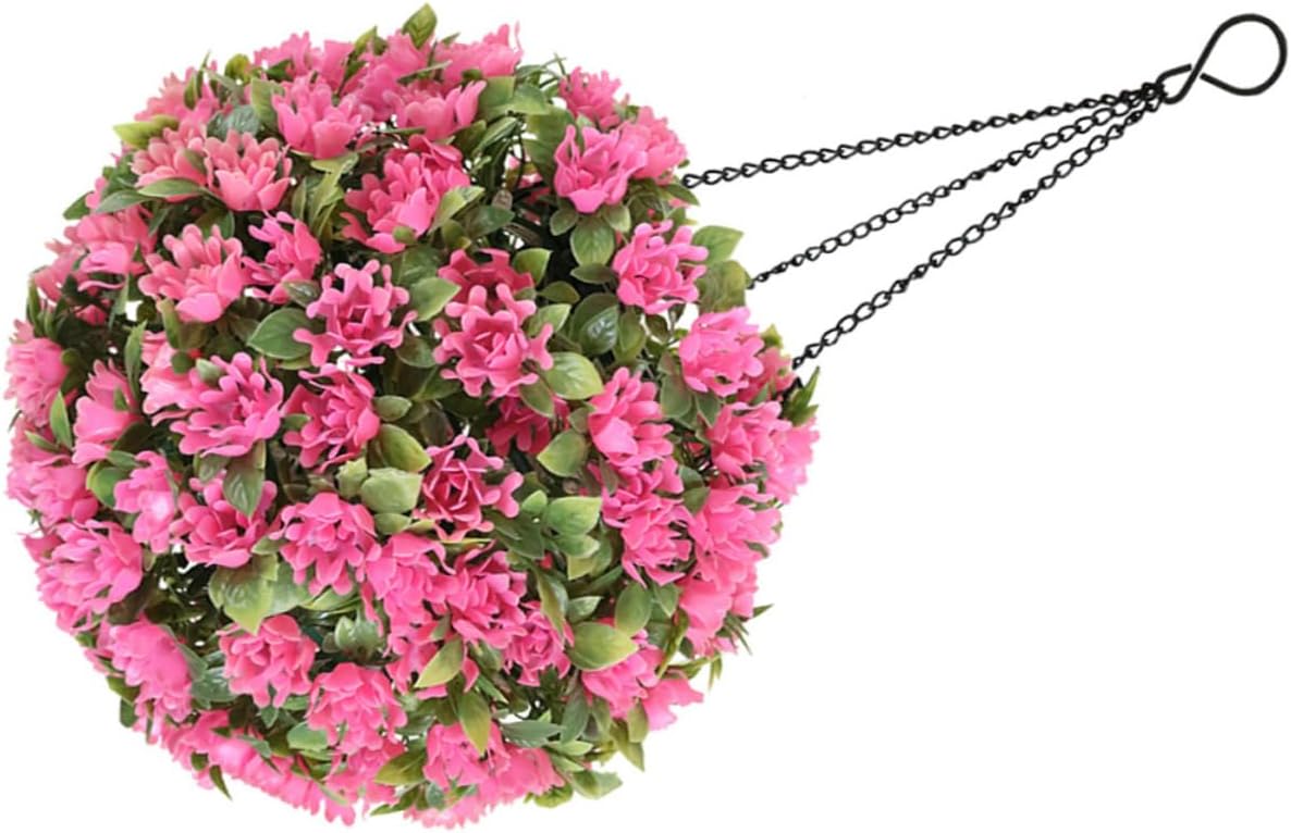 Solar Lighted Topiary Flower Ball for Outdoor Decor