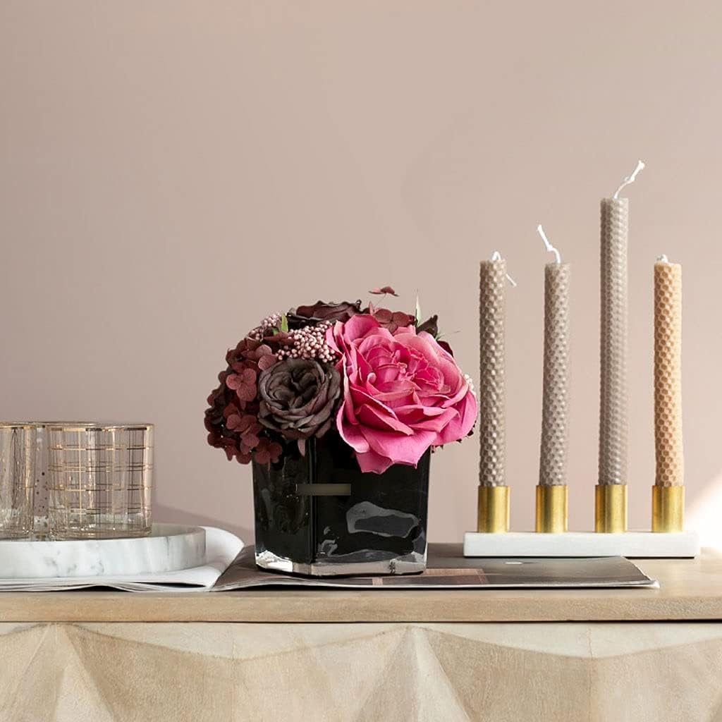 Faux Flower Artificial Rose Potted Decor Vase Set