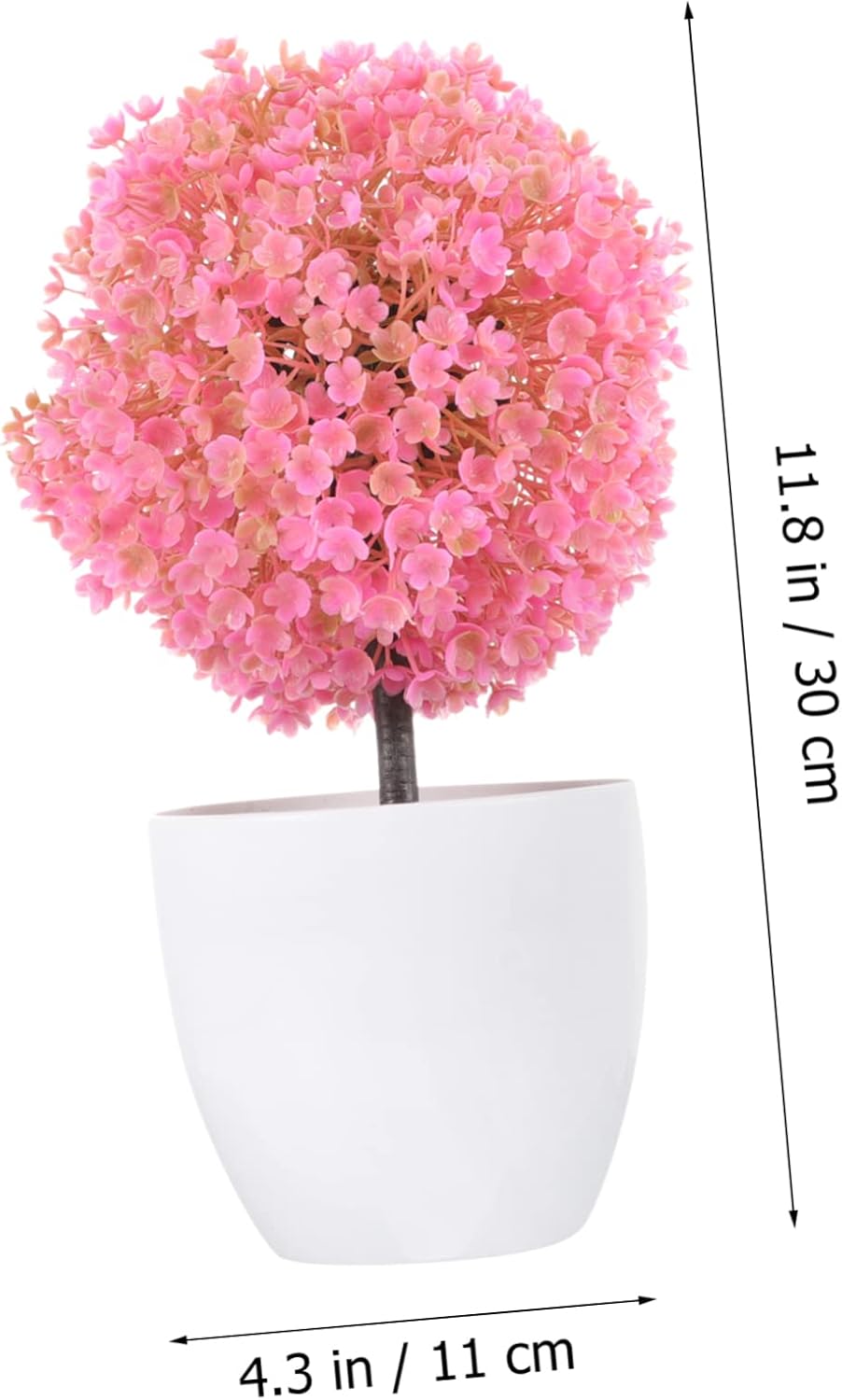 VICASKY 2Pcs Faux Topiary Ball Trees Artificial Potted Plant Decor
