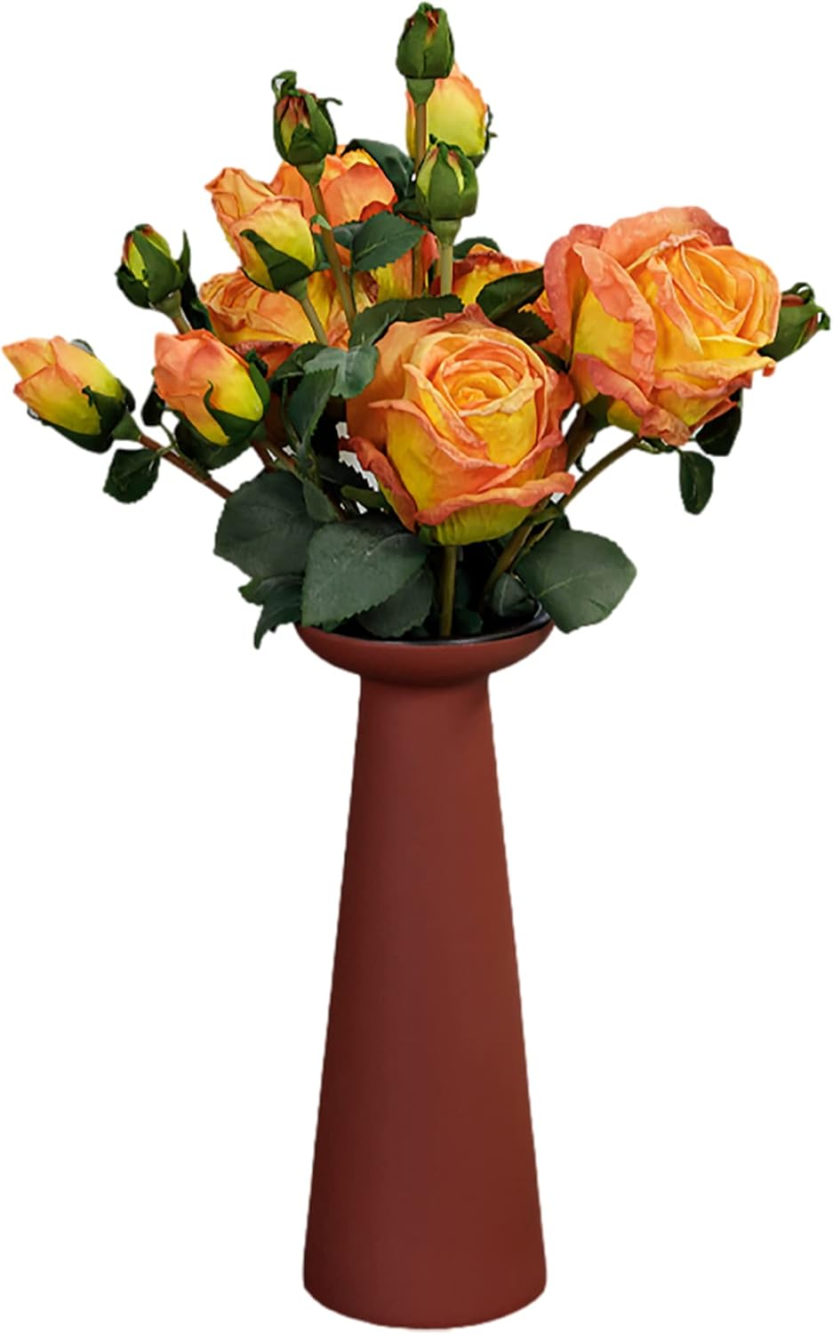 Long Stem Artificial Rose Flower Bunch Faux Decor