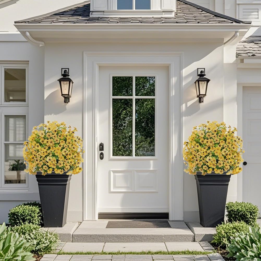 YardGo 2Pcs Artificial Shrubs UV Resistant for Outdoor and Indoor