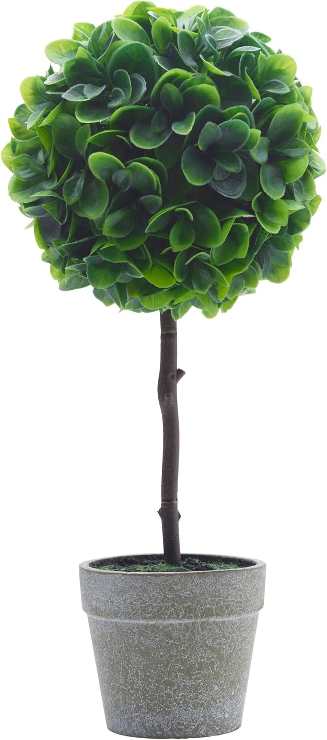 Elements Artificial Boxwood Topiary 17 Inch
