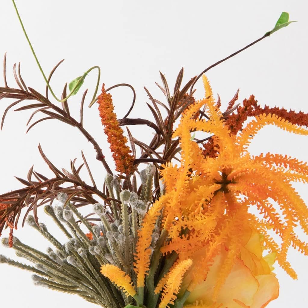 LMJYU Artificial Flowers in Glass Vase Autumn Wedding Christmas Decor