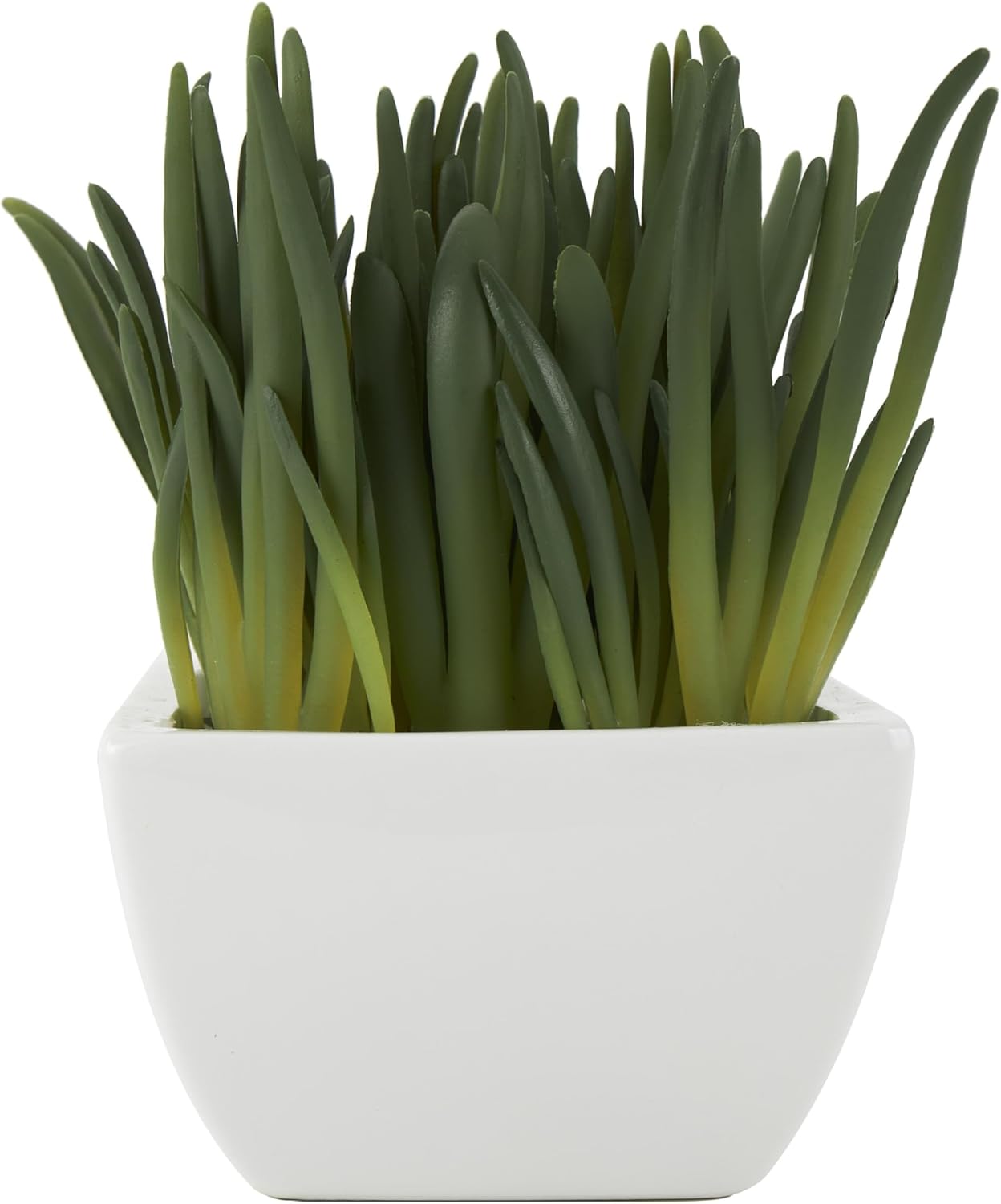 Deco 79 Artificial Plant with White Ceramic Pot 8x6x8 Inches Green