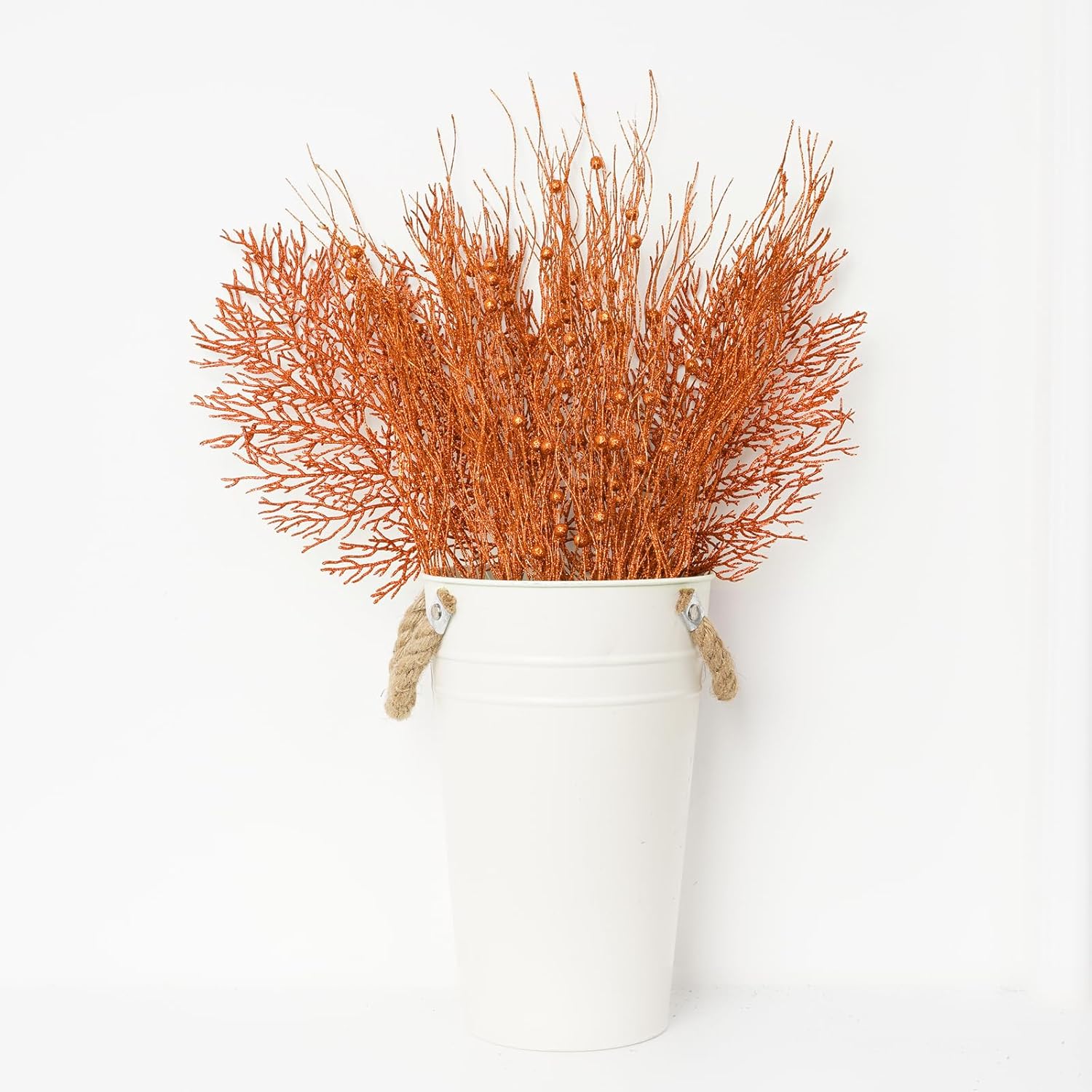 SLKING 16-Pack Glitter Berry Stem Ornaments for Christmas