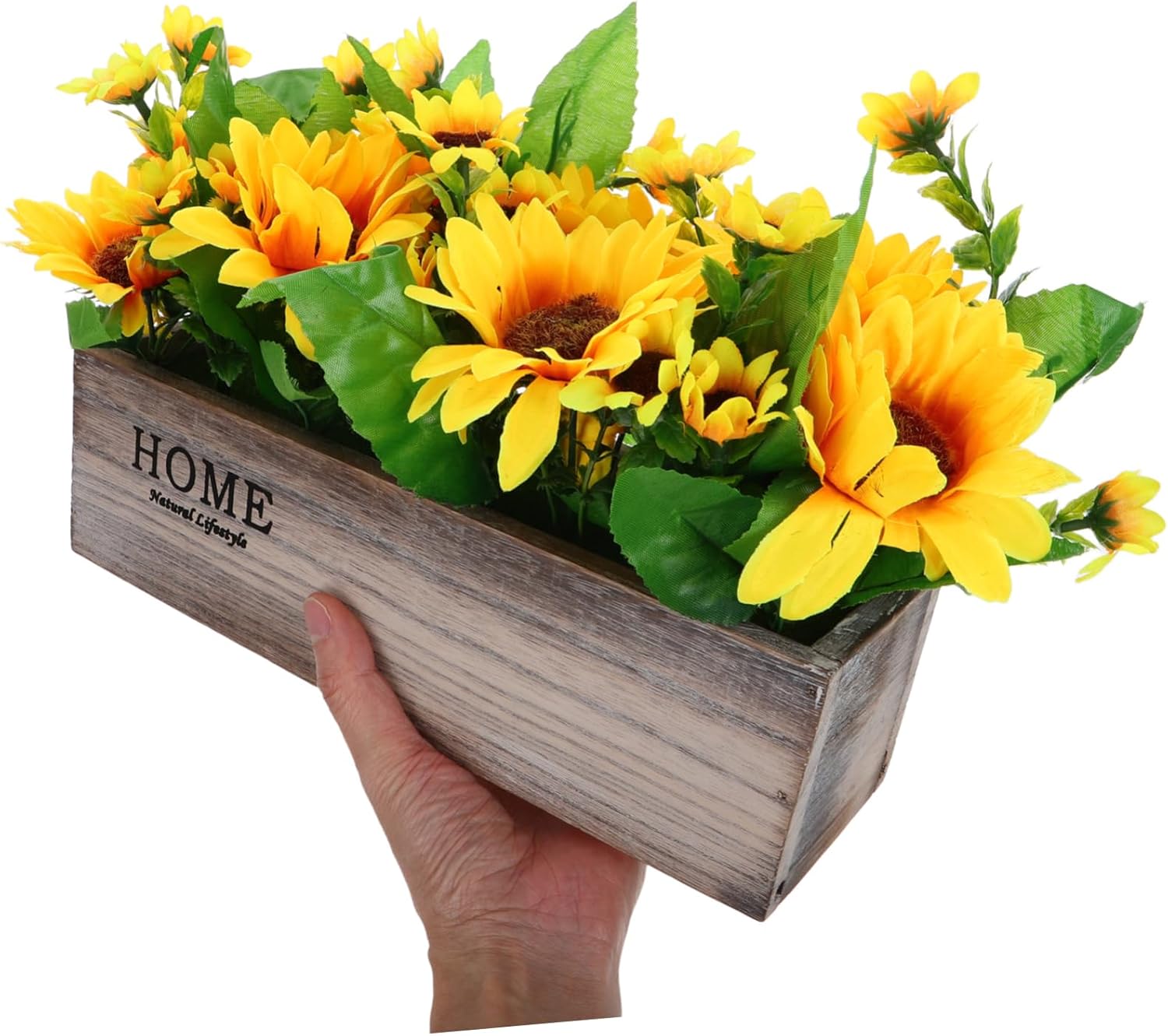 Artificial Sunflower Potted Plant for Shelf Decor