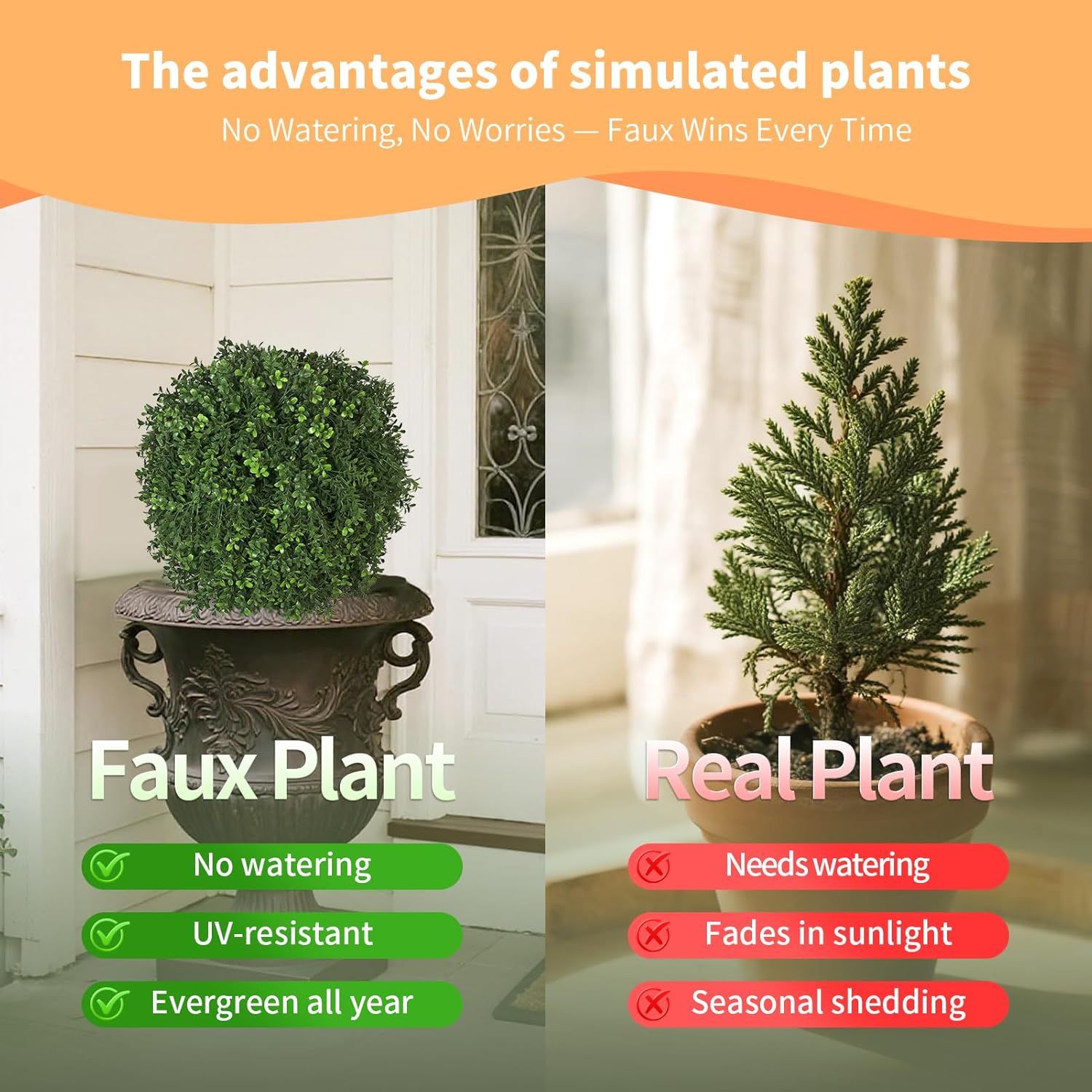 QIANYUN 18 Inch Artificial Boxwood Tree