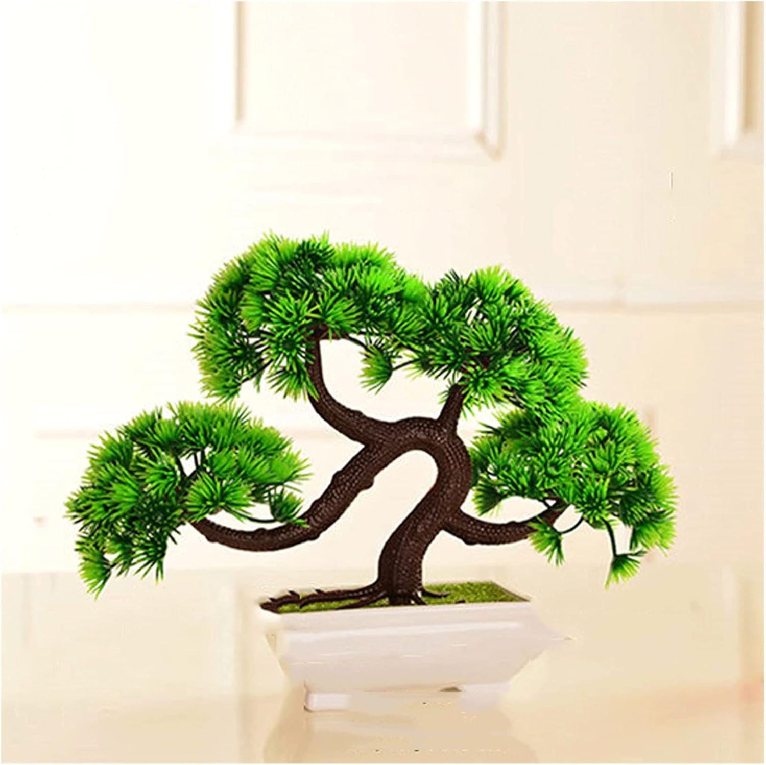 Artificial Pine Bonsai Tree 7 Inches for Desk Display