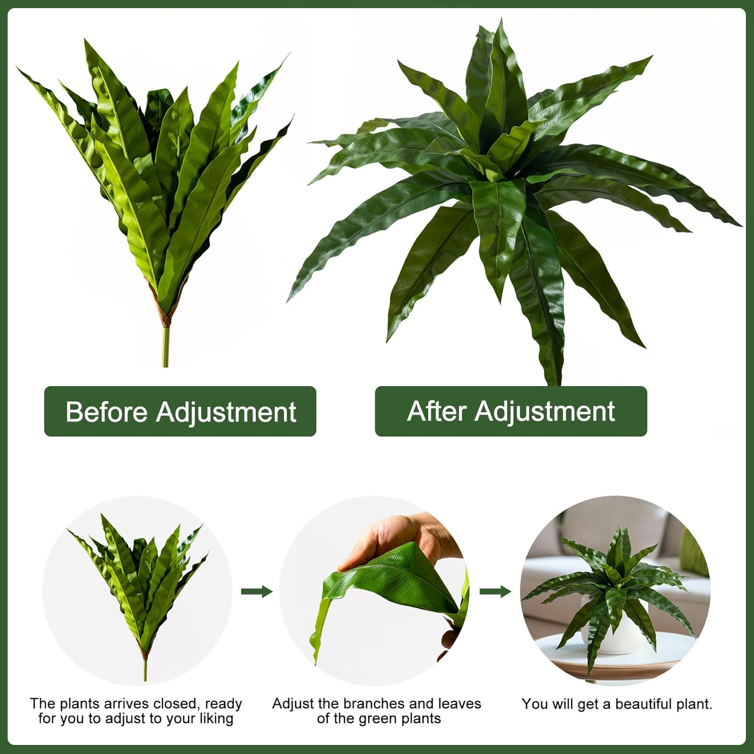 4 Pcs Artificial Greenery Stems for Home Decor