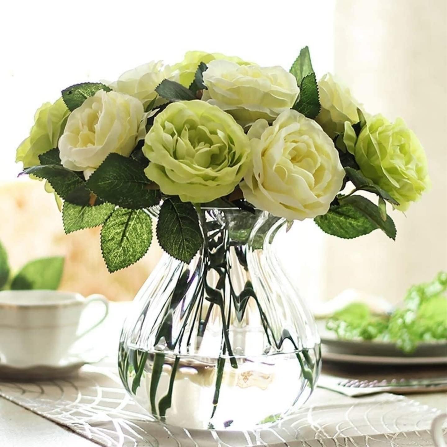 Artificial Roses Branch Set for Home and Wedding Decor