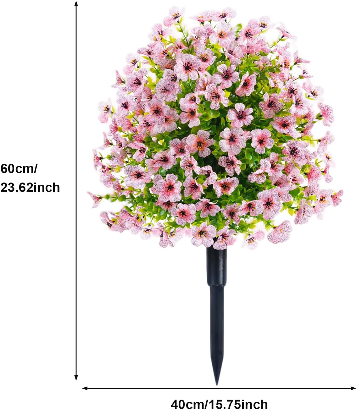 2 Artificial Cypress Trees with Ground Spike Set