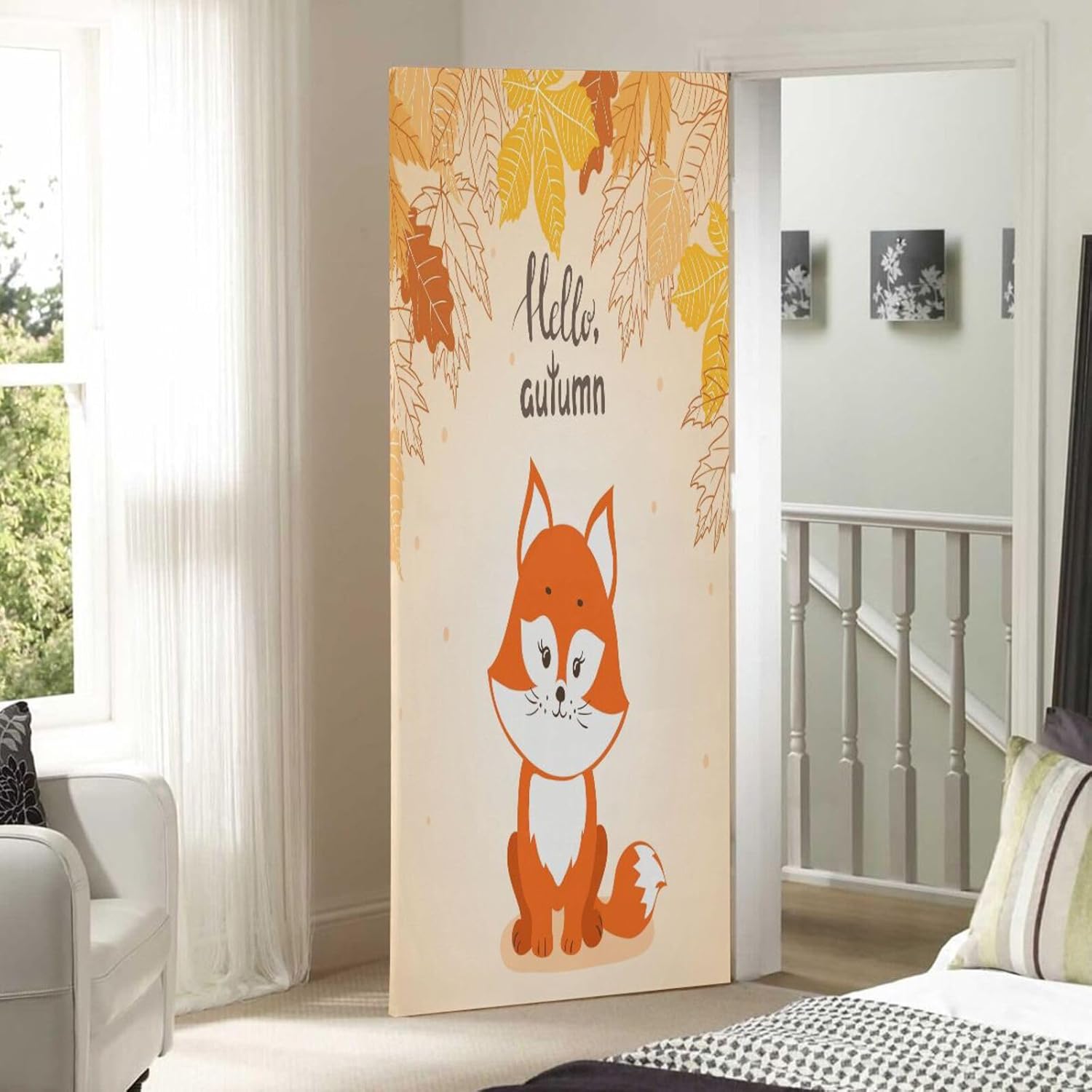 Susiyo Autumn Halloween Door Cover Decor 32x79