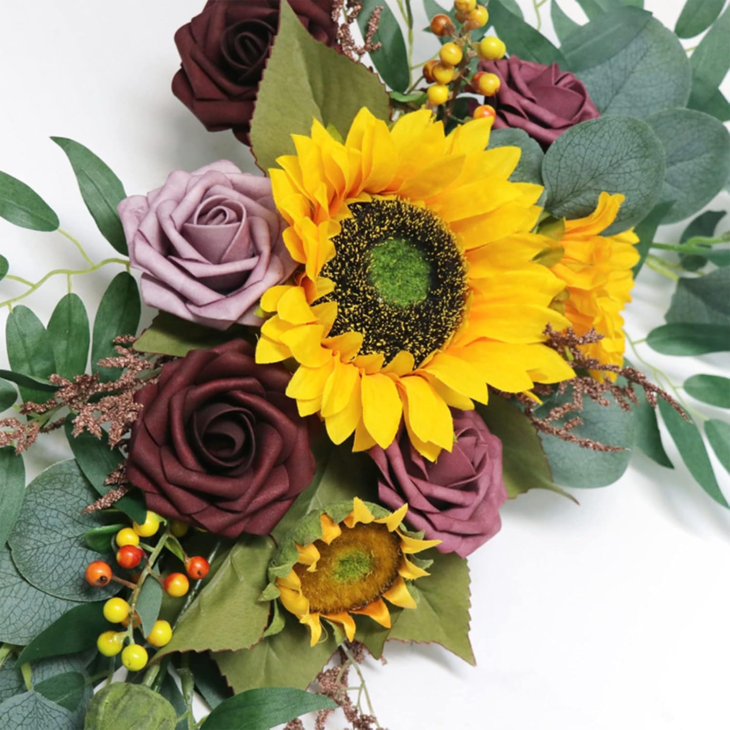 SYNYEY RTWAY Artificial Sunflower Rose Wedding Arch Decor