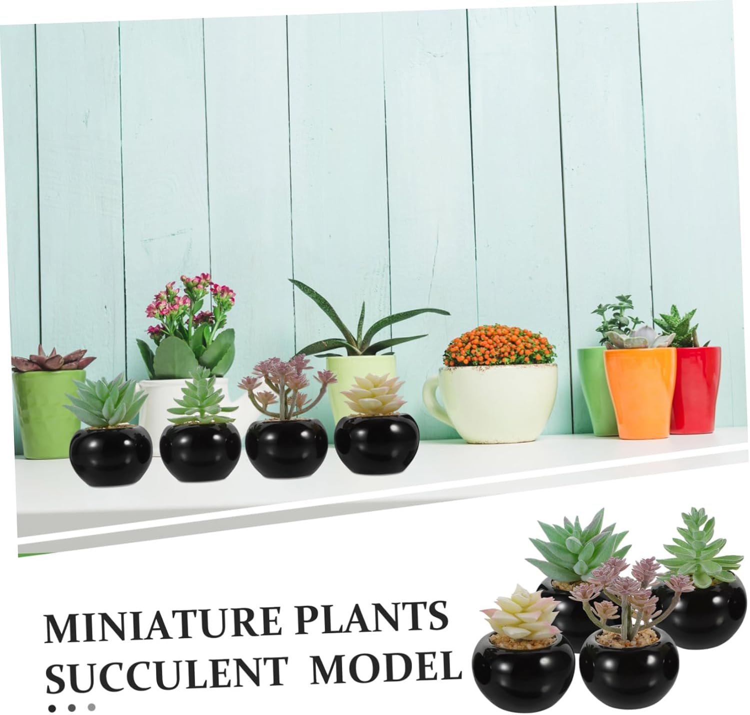 4pcs Artificial Potted Bonsai Plants Home Decor
