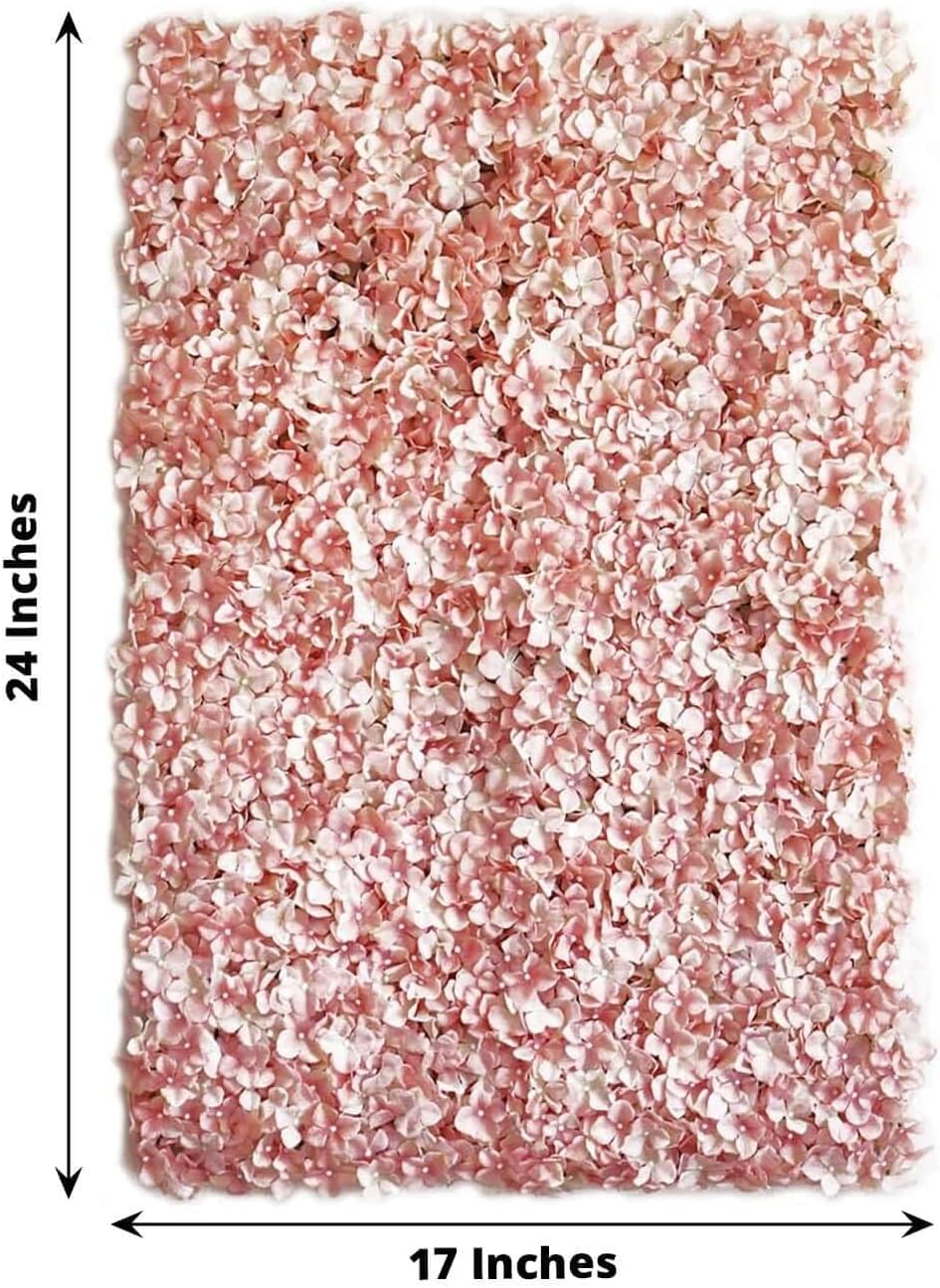 Efavormart 4 Piece Blush Silk Hydrangea Flower Decor Mat