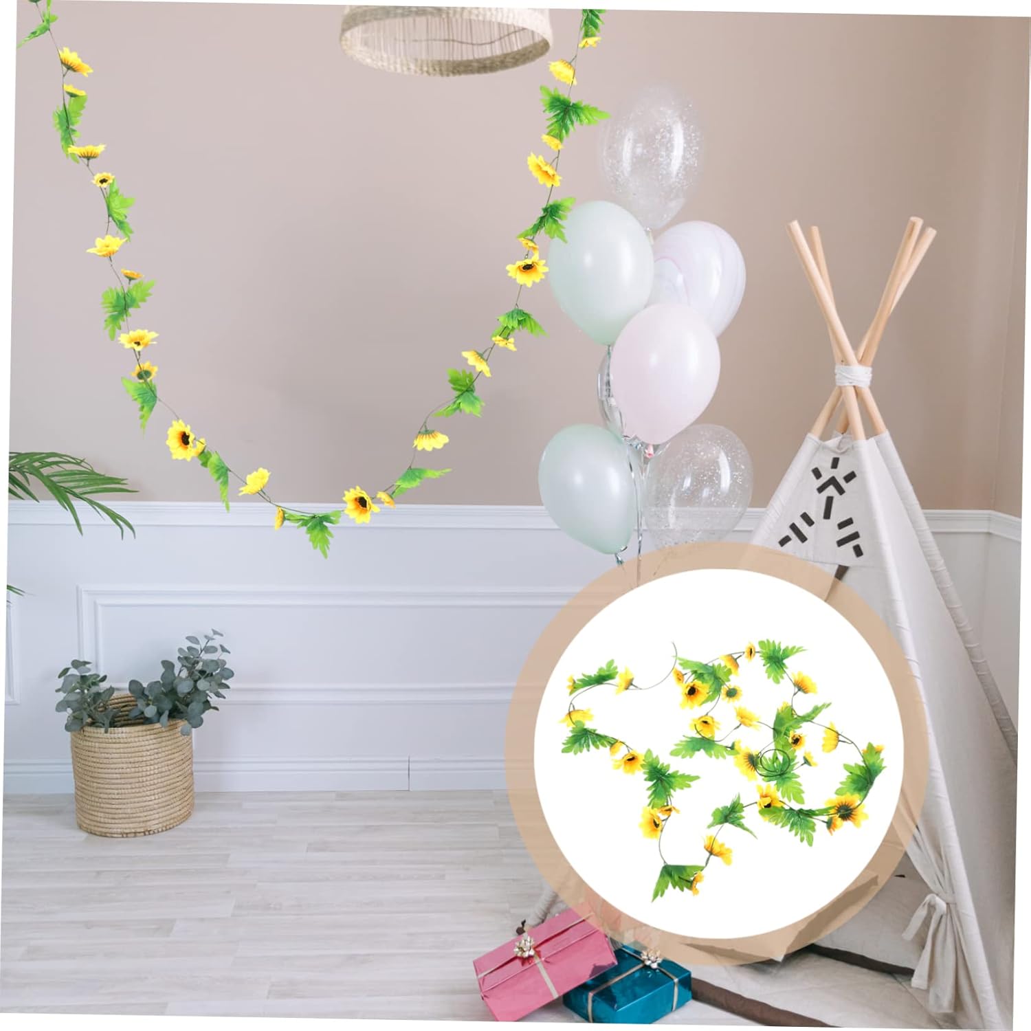 Zerodeko Artificial Sunflower Vines for Wedding and Home Decor