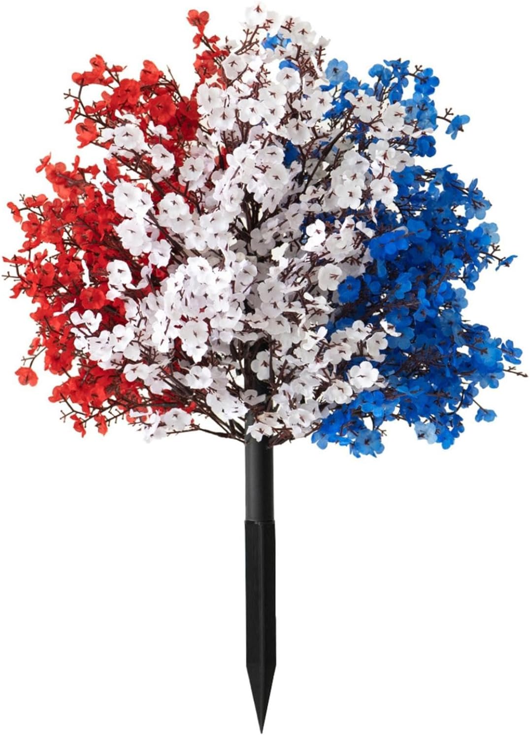 4th of July Artificial Boxwood Topiary with Ground Spikes