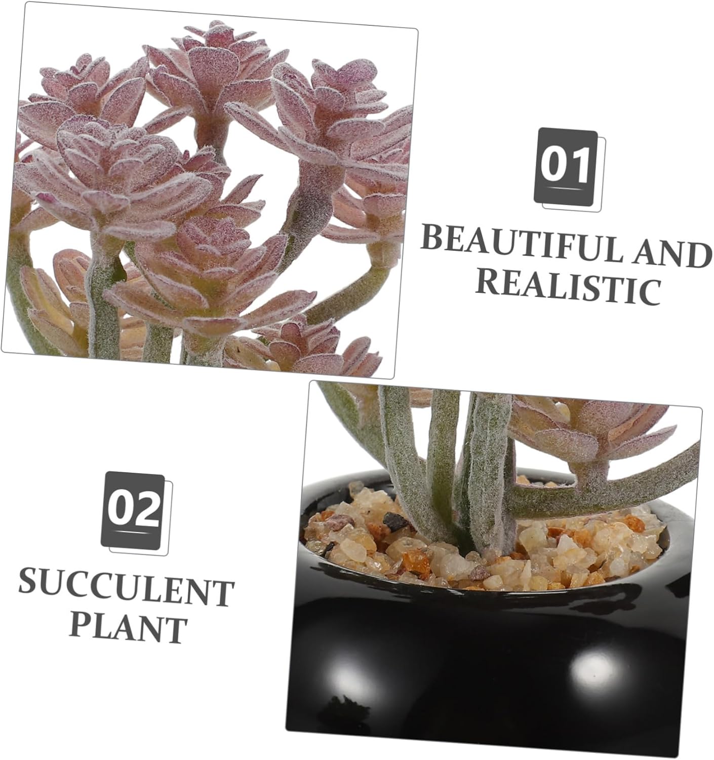 4pcs Artificial Potted Bonsai Plants Home Decor