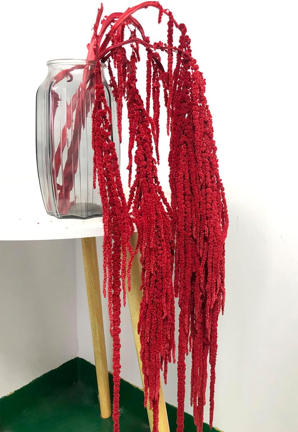 5 Piece Amaranthus Flower Dried Hanging Wedding Decor Red