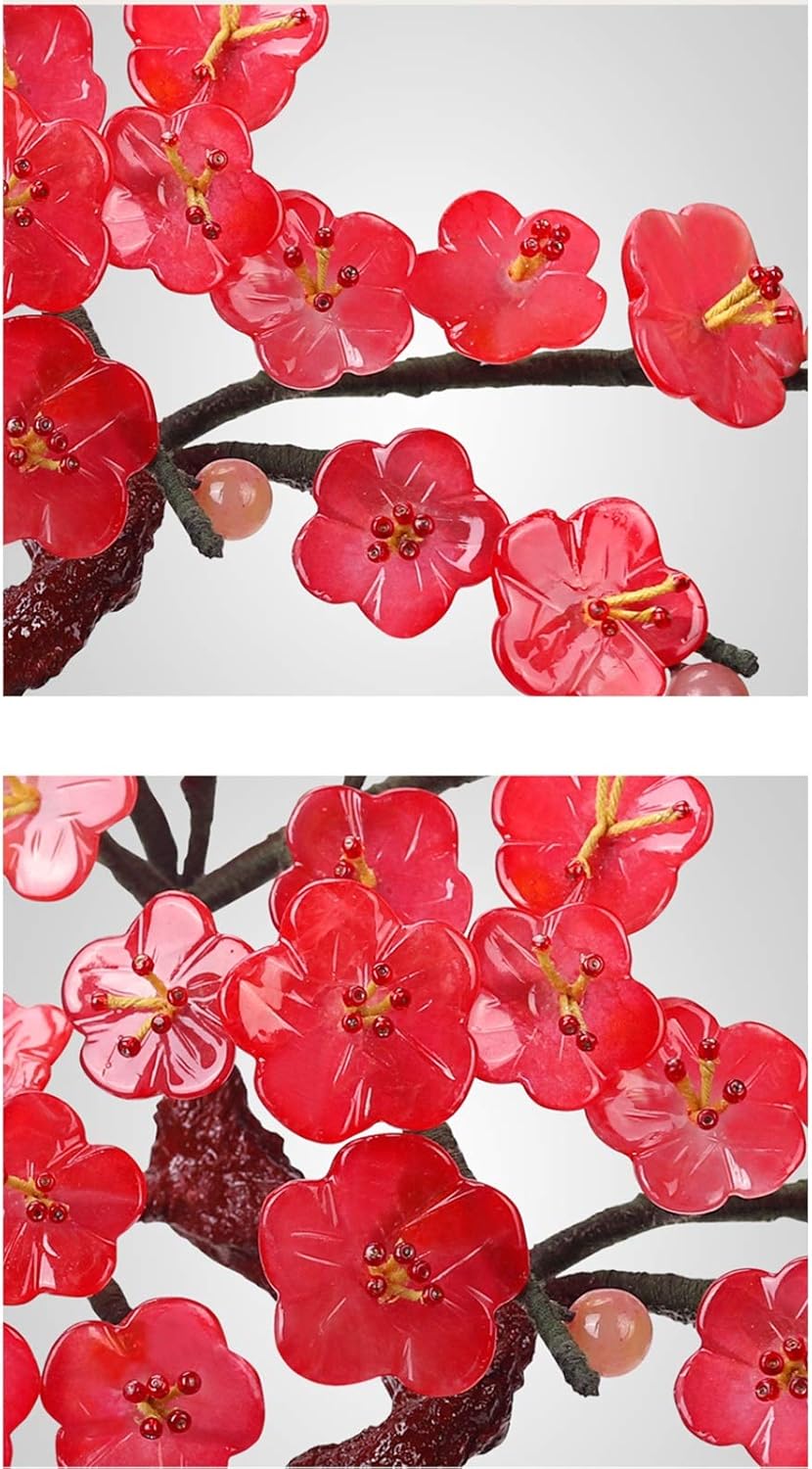 CZCZC Artificial Bonsai Tree Red Blossom