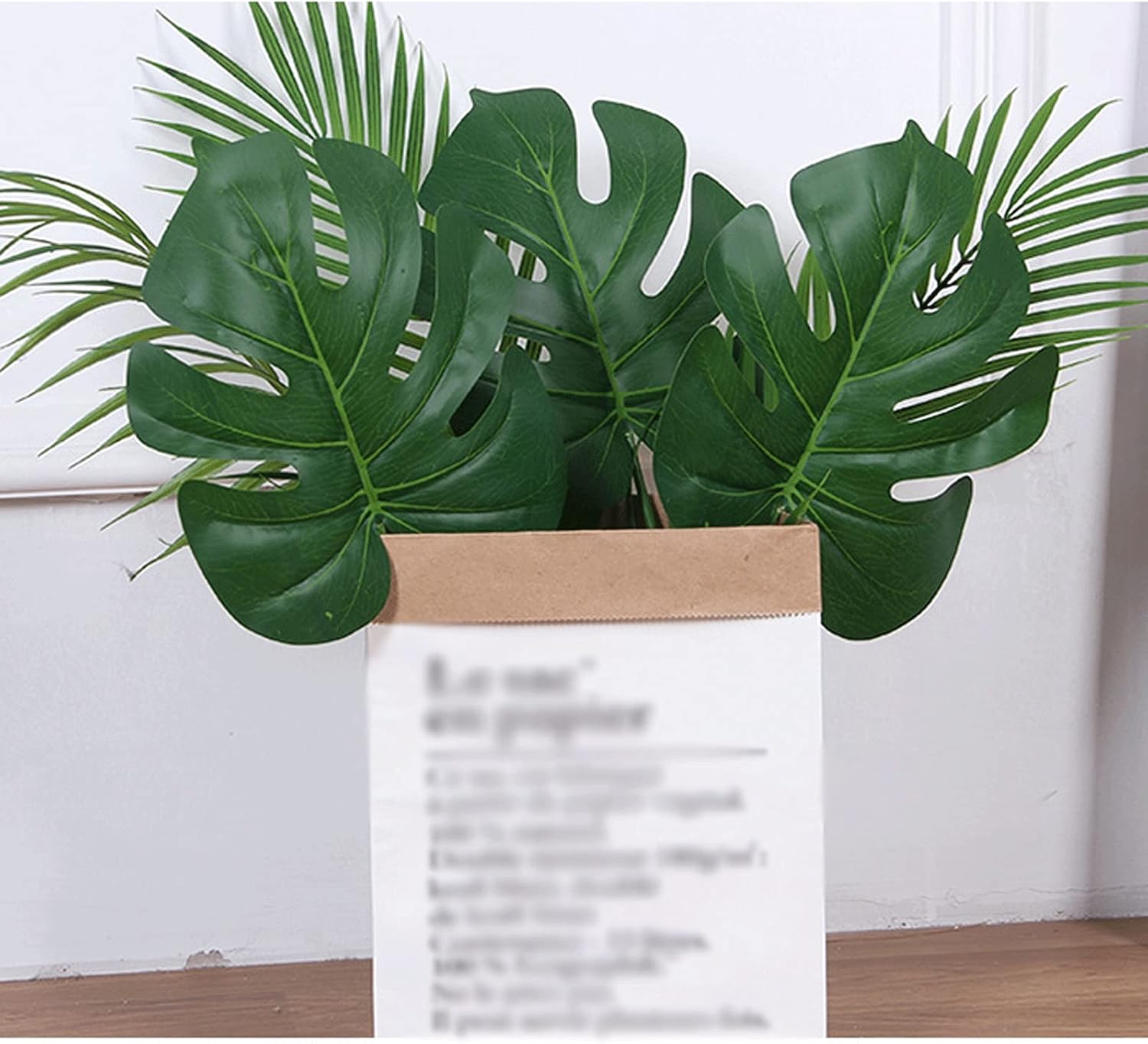 Artificial Monstera Plant 23 Inch Fake Potted Palm Tree Decor