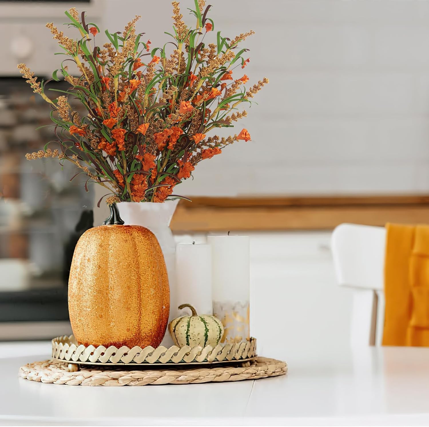 CISDUEO 2 Pcs Artificial Fall Flowers Bouquet Decor