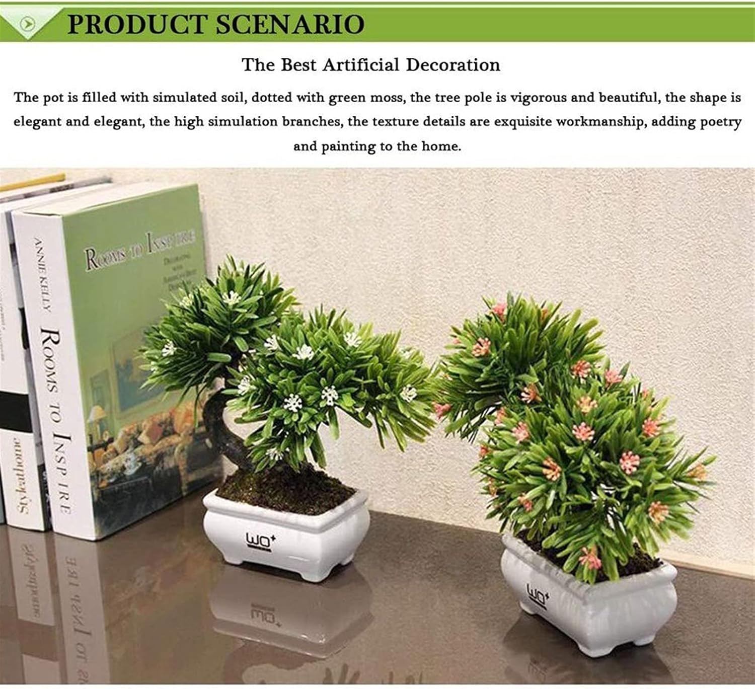 Artificial Bonsai Tree with Welcome Pine Design