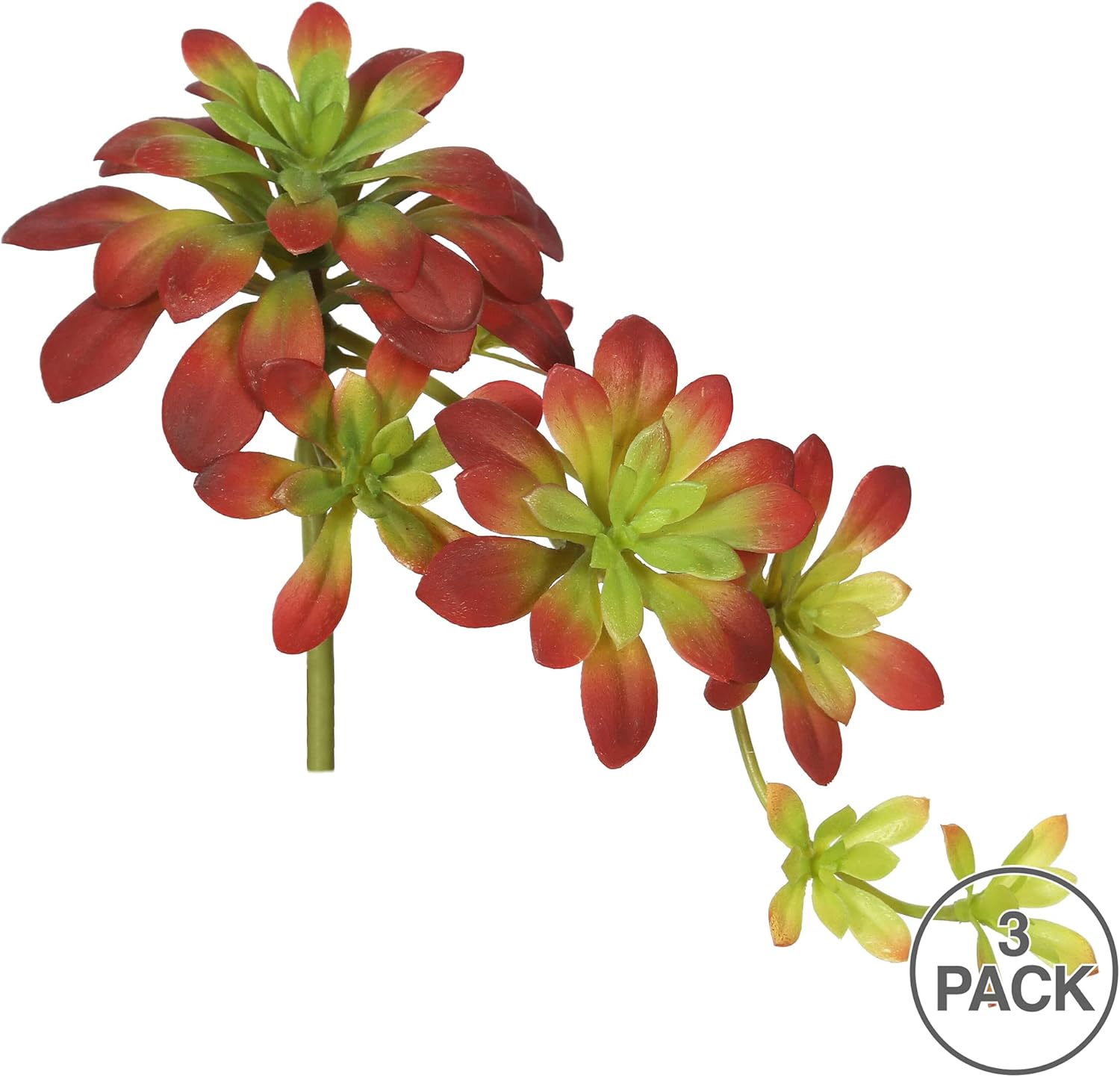 Vickerman 7 Inch Artificial Aeonium Spray Burgundy Green