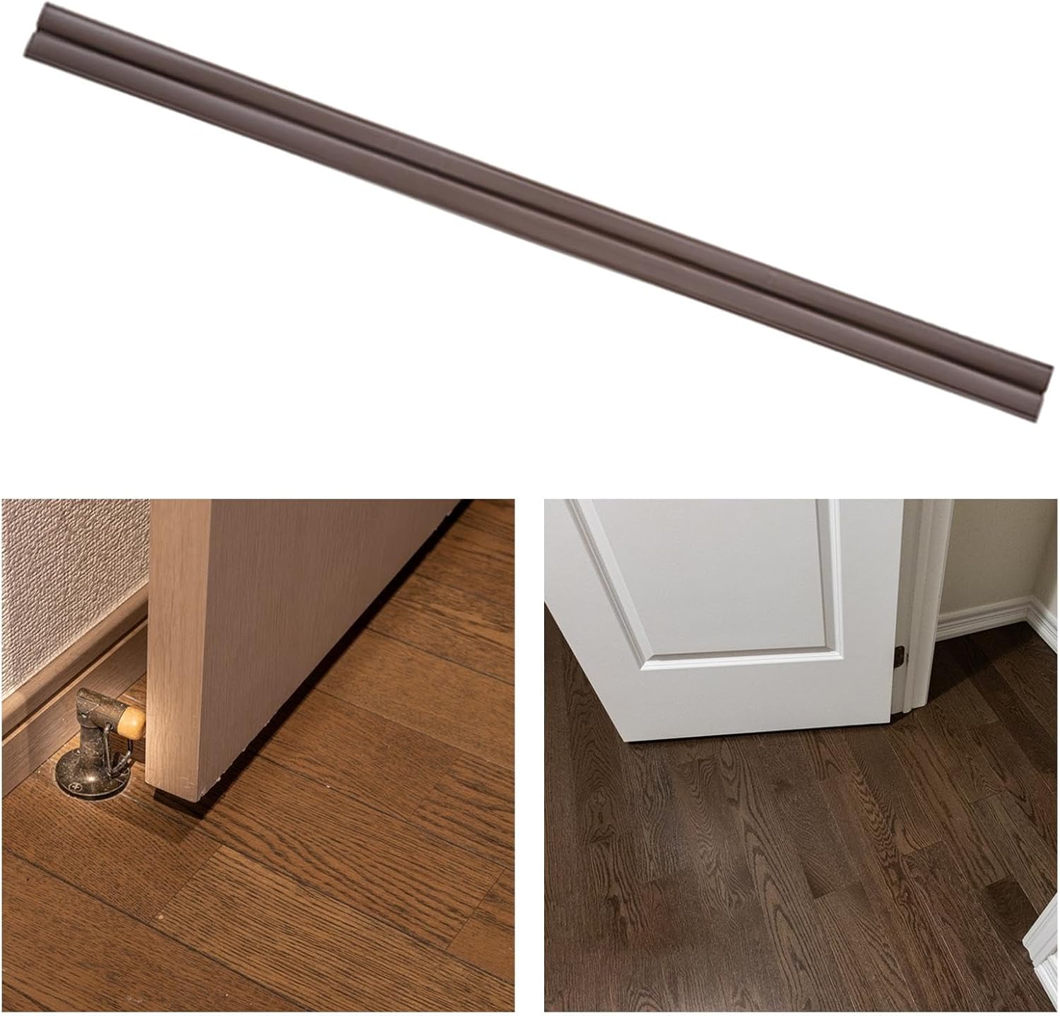 Nsaroche Door Bottom Seal Strip Brown 100x55cm