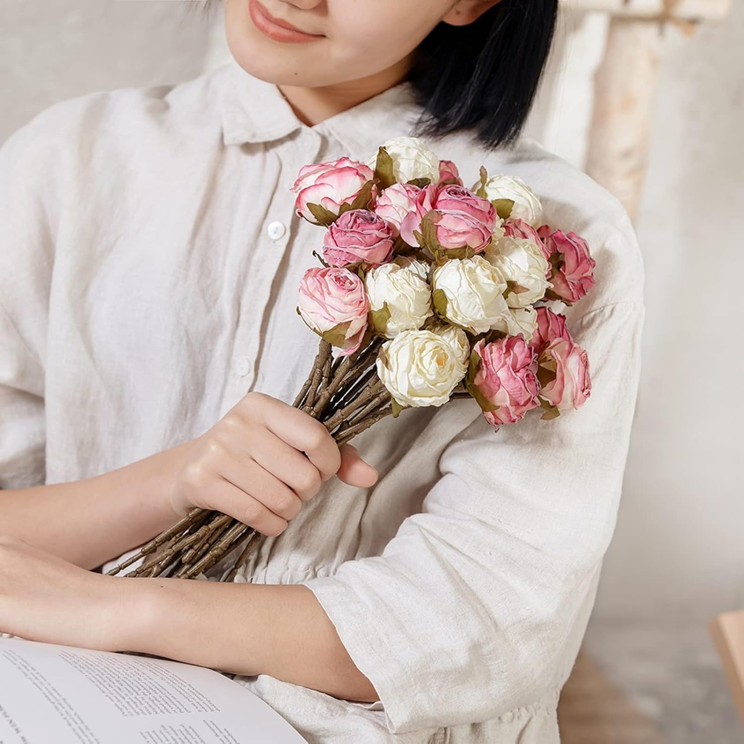 Elegant Artificial Roses for Wedding Bouquets and Home Decor