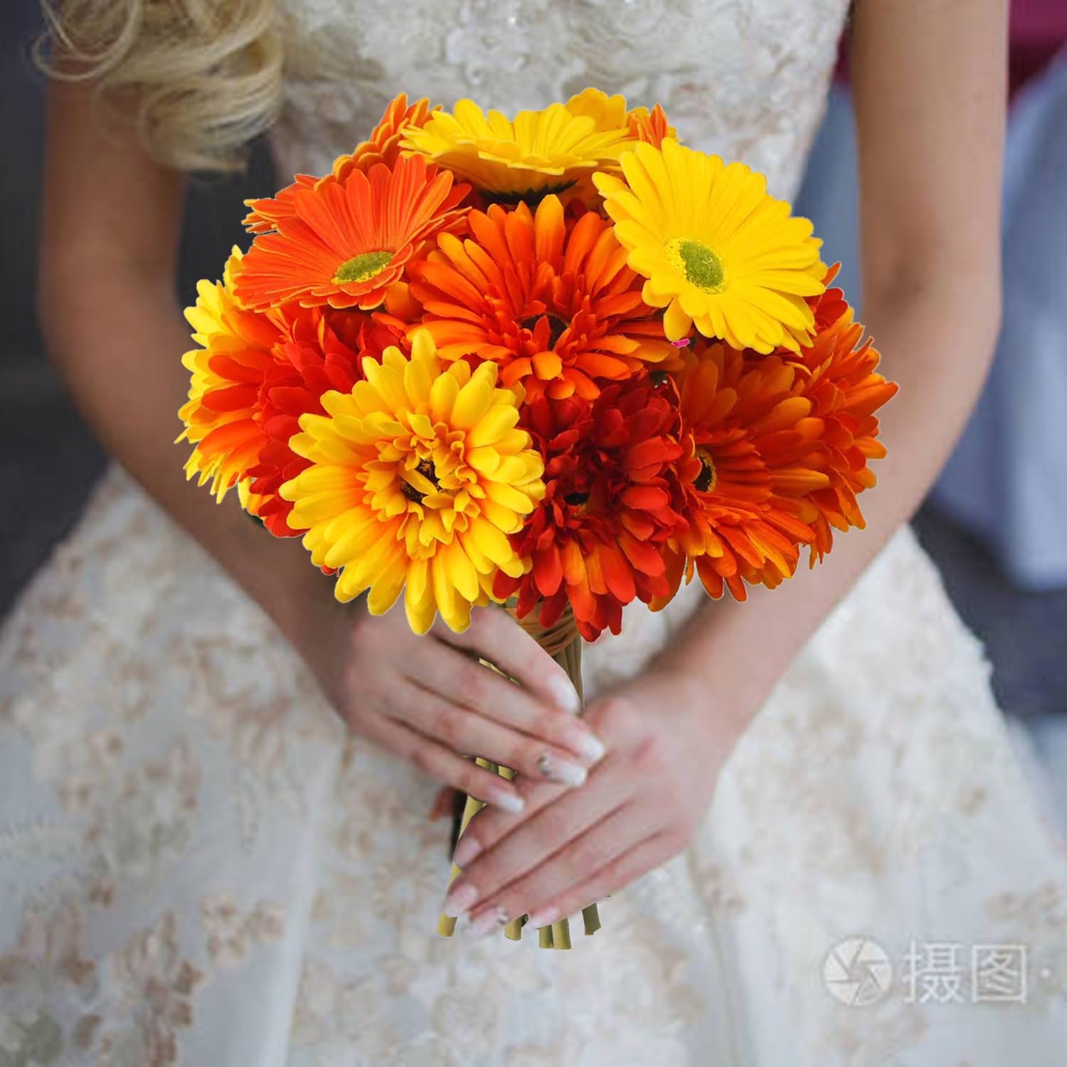 Momiaday 26Pcs Artificial Flowers Bouquets for Home Wedding Decor