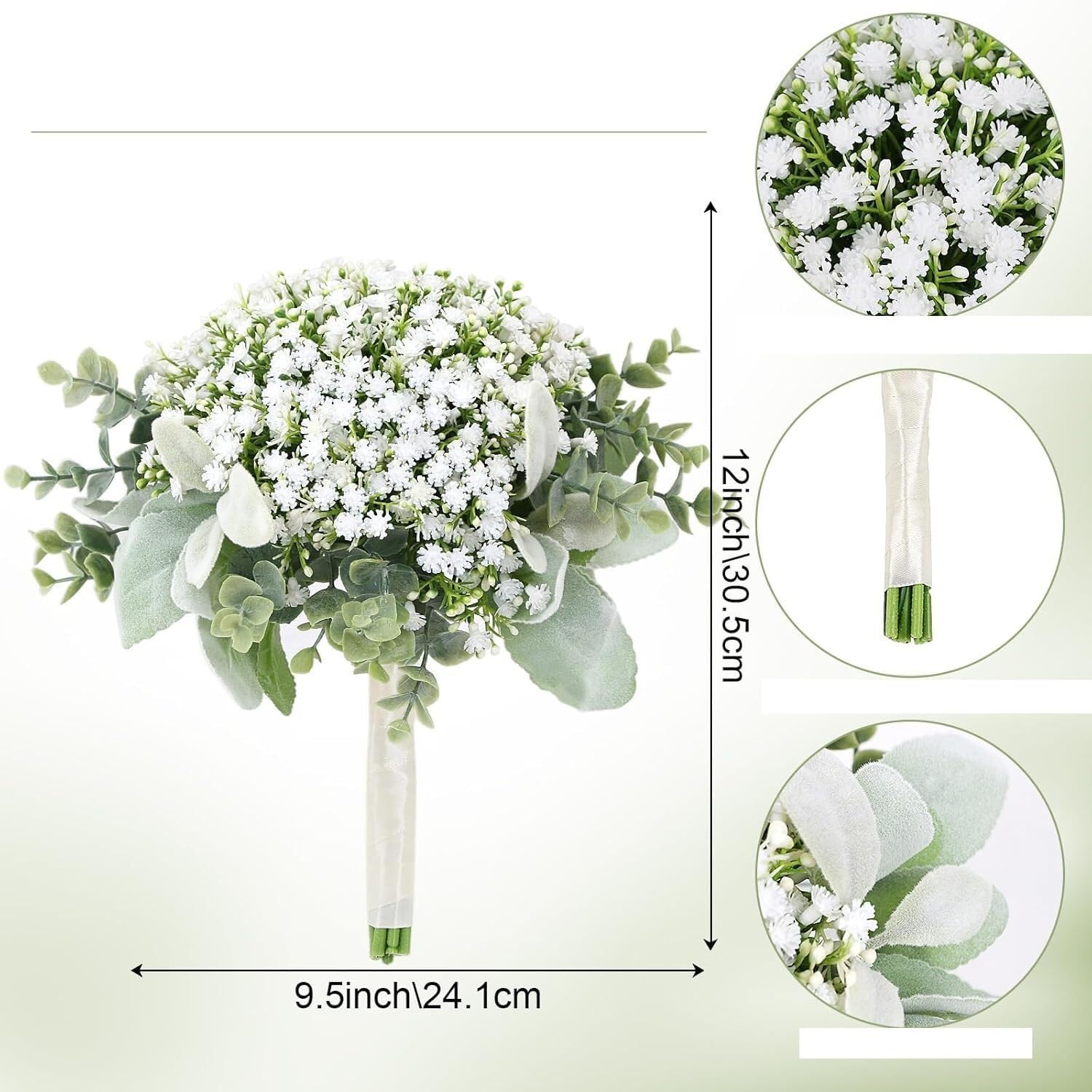 Elegant Wedding Bridesmaid Bouquets Artificial Flowers 4 Sets