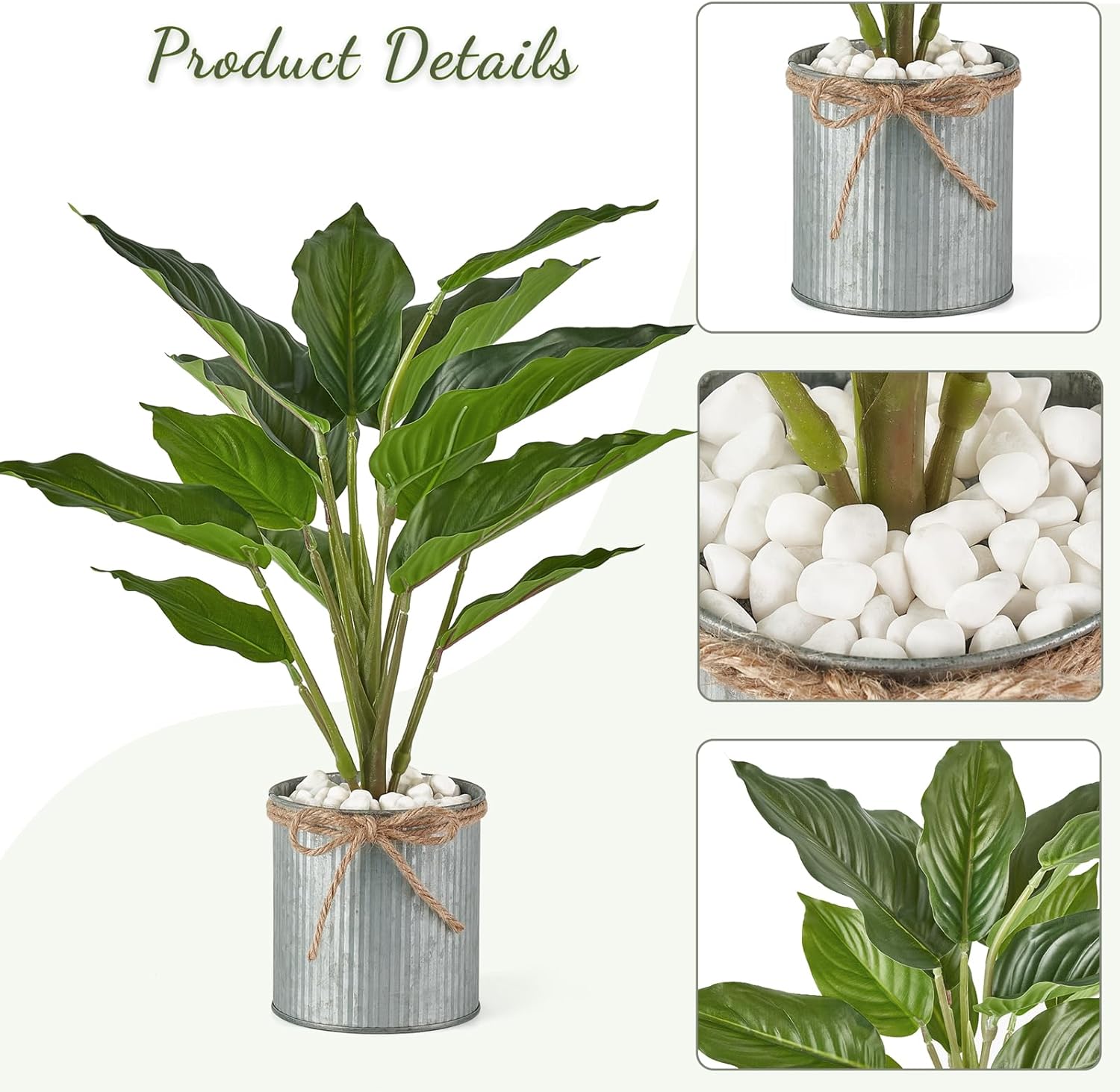 Mkono Artificial Succulent Plants 2 Pack in Glass and Farmhouse Pots