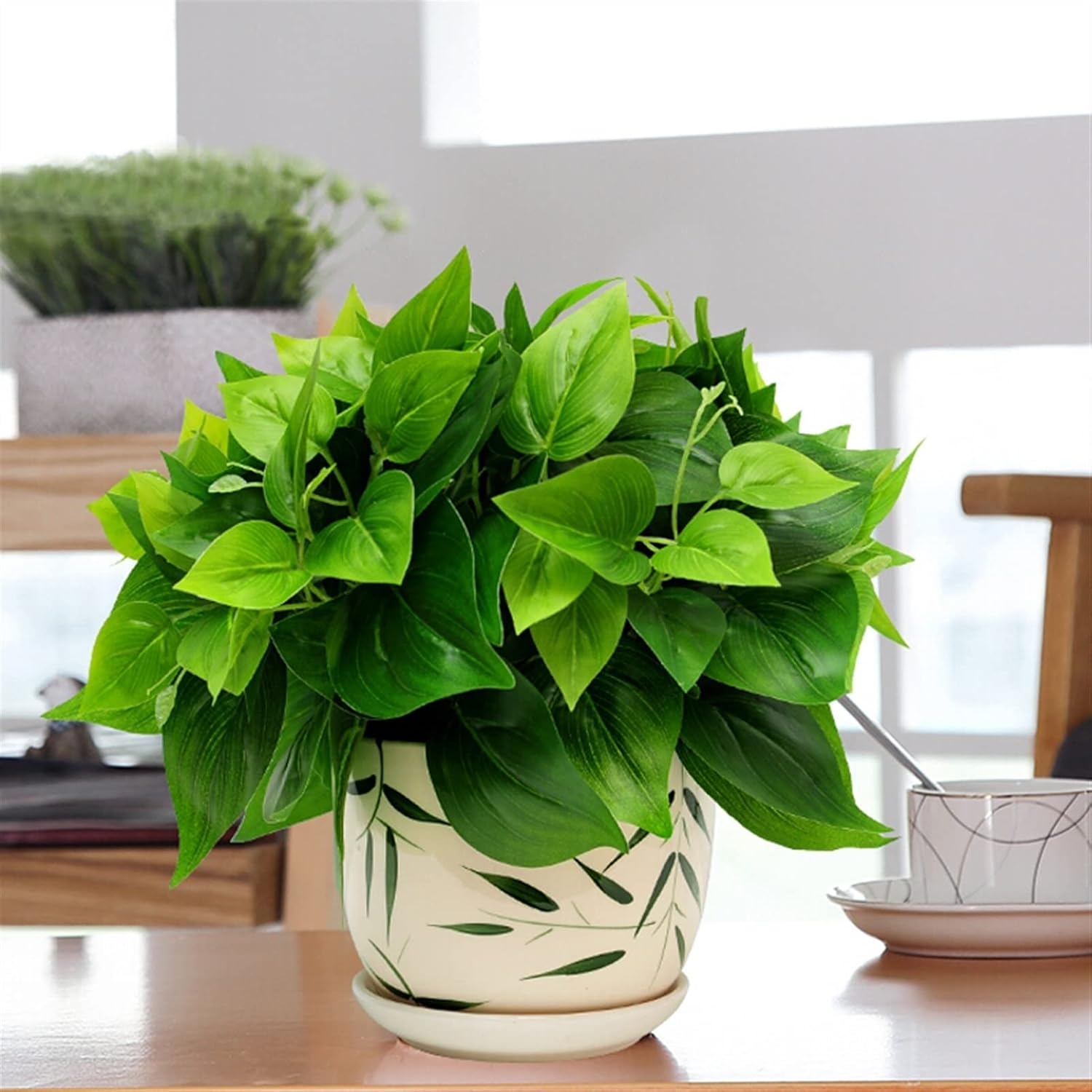 Realistic Artificial Potted Plants with Ceramic Pot