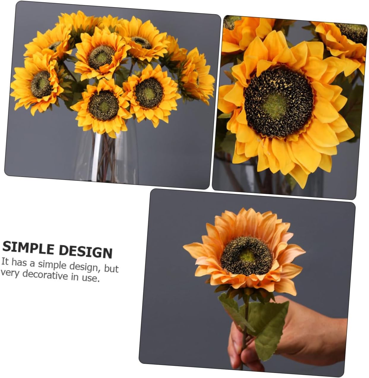 10 Pcs Artificial Sunflower Centerpiece Table Decor